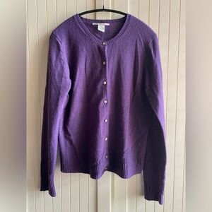 purple cashmere cardigan